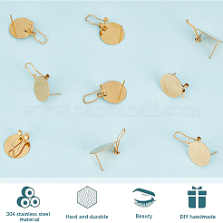 10Pcs 304 Stainless Steel Stud Earring Findings&nbsp;STAS-SP0001-88A-G