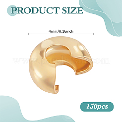 150Pcs Brass Crimp Beads&nbsp;KK-ME0003-52B