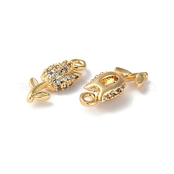 Rack Plating Brass Cubic Zirconia Pendants&nbsp;KK-M264-04G