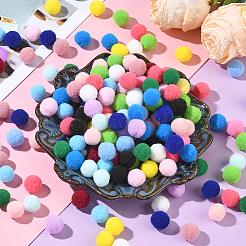 380Pcs 19 Colors Polyester Pom Pom Ball&nbsp;DIY-SC0031-34