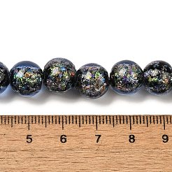 Handmade Dichroic Foil Glass Beads Strands&nbsp;DICH-U001-05E