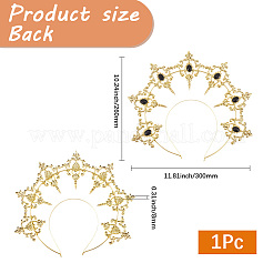 Plastic Goddess Crown Hair Bands&nbsp;OHAR-WH20010-02C