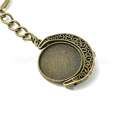 Alloy Pendant with Natural Lapis Lazuli Chip & Howlite Chip & Natural Green Aventurine & Natural Tiger Eye & Natural Rose Quartz Chip Beads Keychains&nbsp;KEYC-JKC01138-01