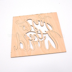 Wood Cutouts Ornaments&nbsp;WOOD-WH0107-14
