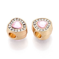 Rack Plating Alloy Rhinestone European Beads&nbsp;FIND-N011-06KCG