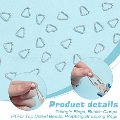 600Pcs 304 Stainless Steel Triangle Rings&nbsp;STAS-ME0001-85