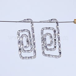 Spiral Rectangle Brass Stud Earrings&nbsp;CX5883