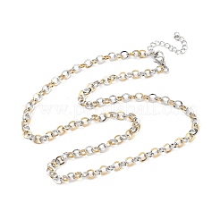 304 Stainless Steel Rolo Chain Necklaces&nbsp;NJEW-Z102-01GP