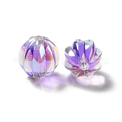 Two Tone UV Plating Rainbow Iridescent Acrylic Beads&nbsp;TACR-D010-05C