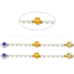 Handmade Flower and Plastic Beaded Chains&nbsp;CHS-I019-07G-01