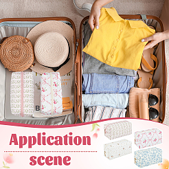 4Pcs 4 Colors Rectangle Cotton Cosmetic Pouches&nbsp;AJEW-WA0005-14A