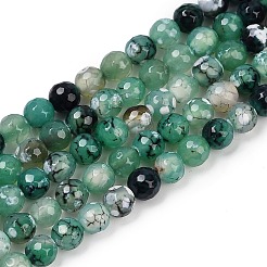 Natural Fire Crackle Agate Beads Strands&nbsp;G-C082-A01-36