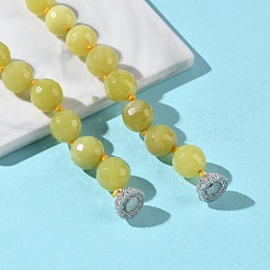 Faceted Round Natural Mixed Gemstone Beaded Necklaces&nbsp;G-H355-06P