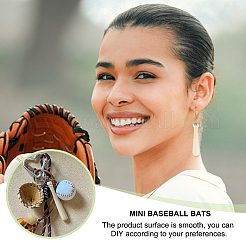 100Pcs Wooden Baseball Bat Ornaments&nbsp;WOOD-PH0003-78