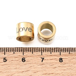 304 Stainless Steel Large Hole Beads&nbsp;STAS-H263-04G-02
