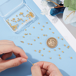 200Pcs Rack Plating Brass Bead Tips&nbsp;FIND-UN0016-30A