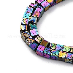 Electroplated Natural Lava Rock Beads Strands&nbsp;G-A256-B01-02D