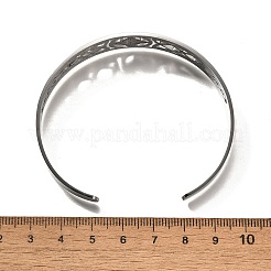 Non-Tarnish 304 Stainless Steel Cuff Bangles&nbsp;BJEW-M234-02P