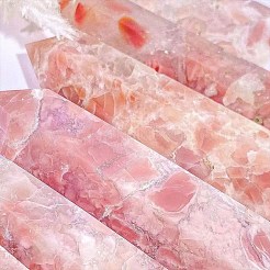 Point Tower Natural Pink Agate Healing Stone Wands&nbsp;PW-WG46D81-01