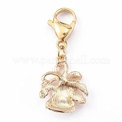 Christmas Theme Alloy Enamel Pendants&nbsp;HJEW-JM00427-02