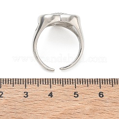 Brass Micro Pave Cubic Zirconia Cuff Open Rings for Women&nbsp;CU-CBA760A-13C-P