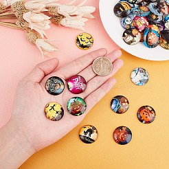 Flatback Glass Cabochons for DIY Projects&nbsp;GGLA-S047-25mm-06D