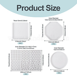 4Pcs 4 Styles DIY Cup Mat Silicone Molds Sets&nbsp;DIY-TA0013-69