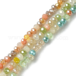 1 Strand Electroplate Glass Beads Strands&nbsp;GLAA-YW0004-49A