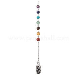3Pcs 3 Styles 304 Stainless Steel Chain Macrame Pouch Empty Stone Holder Dowsing Pendulums&nbsp;PALLOY-JF02878