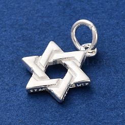 925 Sterling Silver Star of David Charms&nbsp;STER-G045-13S