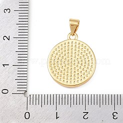 Natural White Shell Flat Round Pendants&nbsp;KK-F919-42C-G01