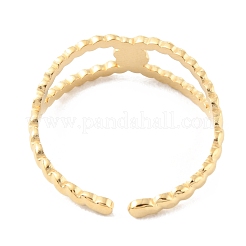 304 Stainless Steel Hollow Knot Open Cuff Rings&nbsp;RJEW-D002-18G