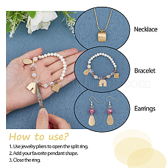80Pcs 8 Style Brass Pendants&nbsp;KK-FH0006-05