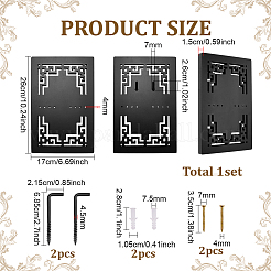 Pine Wood & Iron Sword Katana Holder Stand&nbsp;ODIS-WH0007-99C