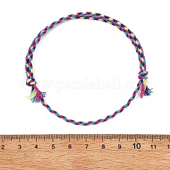 Bohemian Style Adjustable Macrame Cotton Cord Braided Anklets for Women&nbsp;AJEW-AN00817