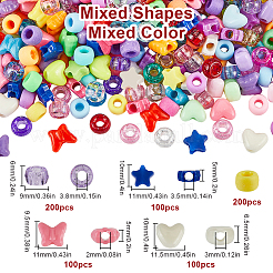 5 Styles Plastic Beads&nbsp;KY-SC0002-27