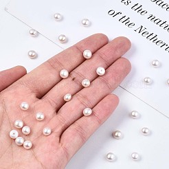Half Drilled Natural Cultured Freshwater Pearl Beads&nbsp;PEAR-N020-02A