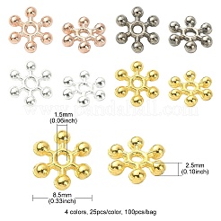 100Pcs 4 Colors Zinc Alloy Spacer Beads&nbsp;FIND-YW0004-20