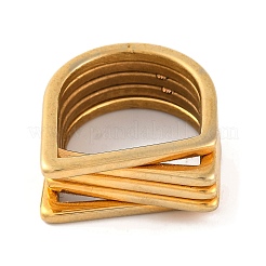 Ion Plating(IP) 304 Stainless Steel Multi-layer Arch Finger Rings for Women&nbsp;RJEW-S414-51B-G