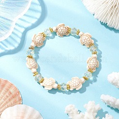 3Pcs 3 Styles Synthetic Turquoise Beads Stretch Bracelets&nbsp;BJEW-JB11574