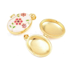 Brass Locket Pendants&nbsp;KK-D232-04G