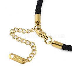 Round Polyester Twisted Cord Bracelet Makings&nbsp;LS-STAS-P408-20G-01
