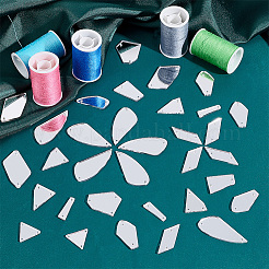 180Pcs 10 Style Sew On Mirror Rhinestones&nbsp;DIY-PH0008-73