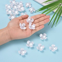 4-Petal ABS Plastic Imitation Pearl Bead Caps&nbsp;SACR-R864-Z9