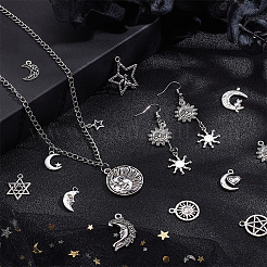 96Pcs 24 Style Tibetan Style Alloy Pendants&nbsp;TIBEP-FG0001-07