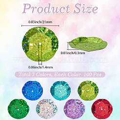 700Pcs 7 Colors UV Plating PVC Plastic Beads&nbsp;FIND-GF0009-55