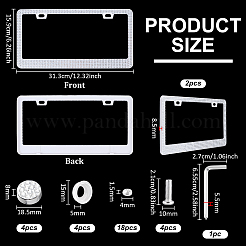 Acrylic & ABS Plastic License Plate Frames&nbsp;DIY-WH0759-03