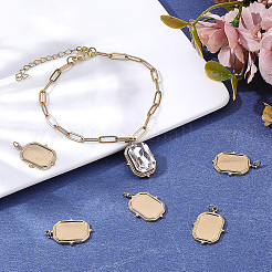 6Pcs 304 Stainless Steel Pendant Cabochon Settings&nbsp;STAS-BBC0011-07