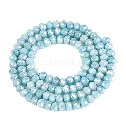 Anti-Tarnish Dyed Rondelle Glass Beads Strands&nbsp;LS-EGLA-T021-3mm-17-07