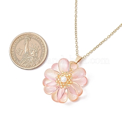 Glass Pendant Necklaces&nbsp;NJEW-MZ00112-09